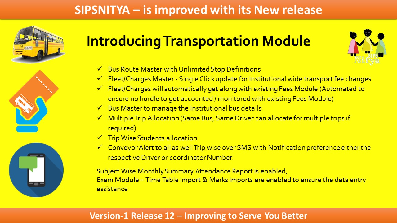 SIPSNITYA, School Transportation Management System